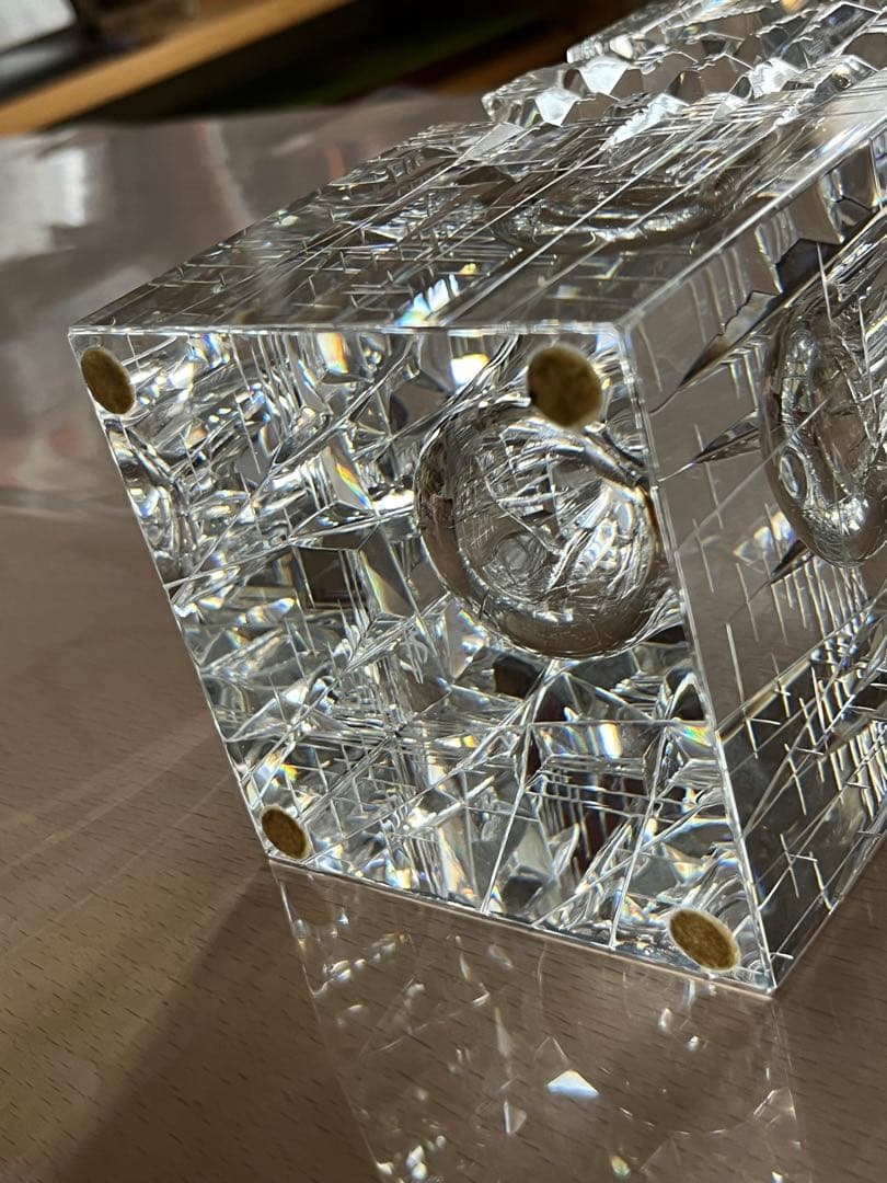 HOYA クリスタル 佐々木文夫 花瓶 フラワーベース 最高級 貴重 中古品