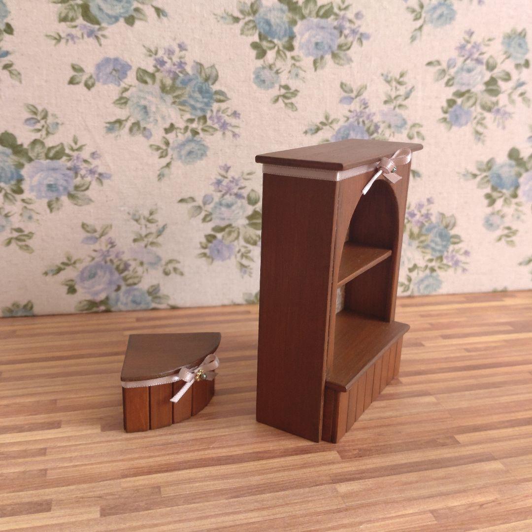 ミニチュア家具　ショコラティエA・Bセット《濃いめメープル》