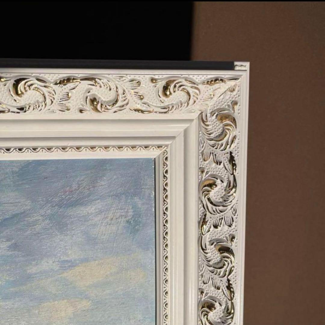 ☆特大秀作☆ 手書き油絵 クロード・モネ サッセンハイムの