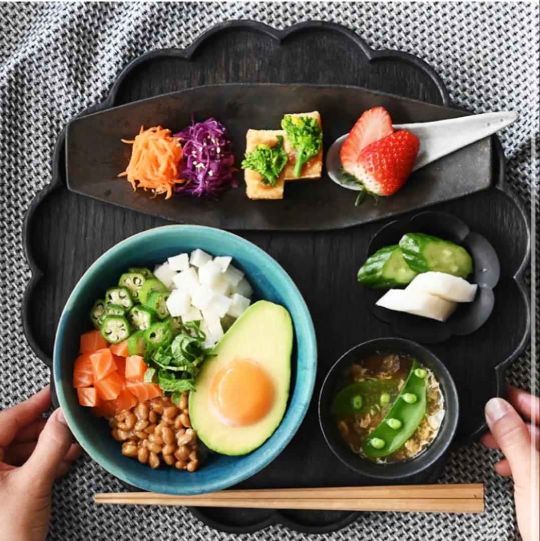 Svale Furniture /三木達也さん 花雲盆 カエデ鉄染