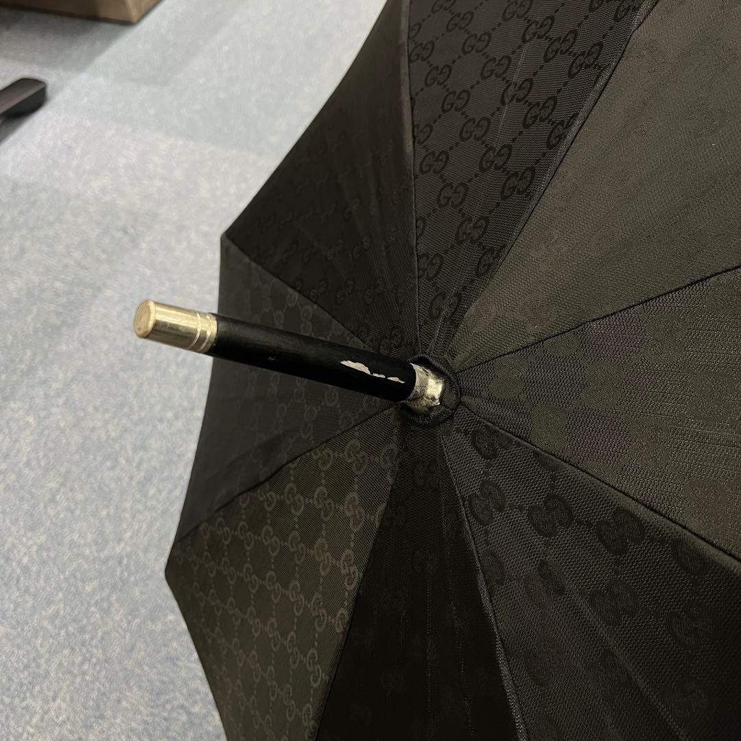 グッチ 傘 黒 GGモノグラム - メルカリ