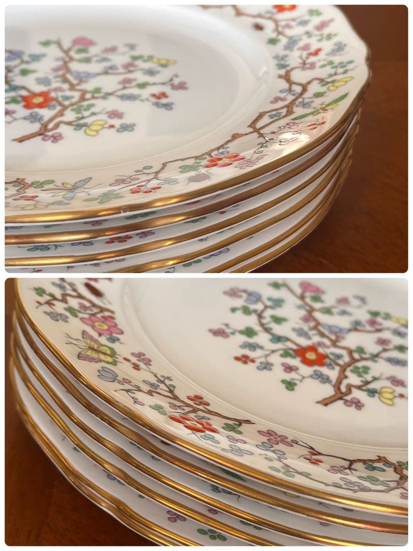 【希少品】スポード ★Shanghai★シノワズリ　デザート皿　6枚