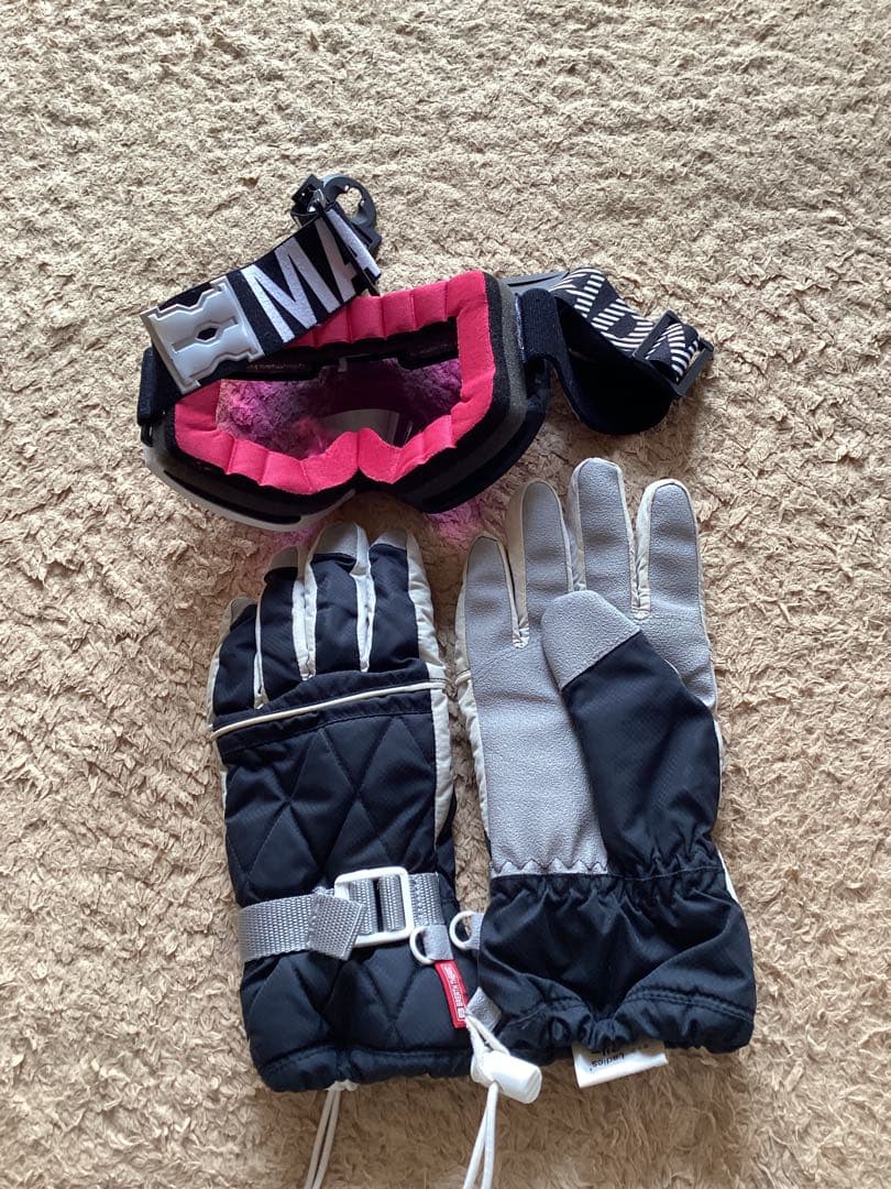 ICEPARDALレディース９号スノボウェアスキーウェアゴーグル、手袋セット