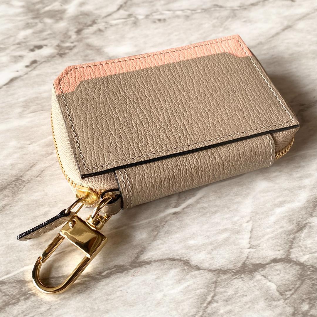 2296【新品 ラルコバレーノ】キーケース★鍵入れ★カードキー★レザー★ピンク★