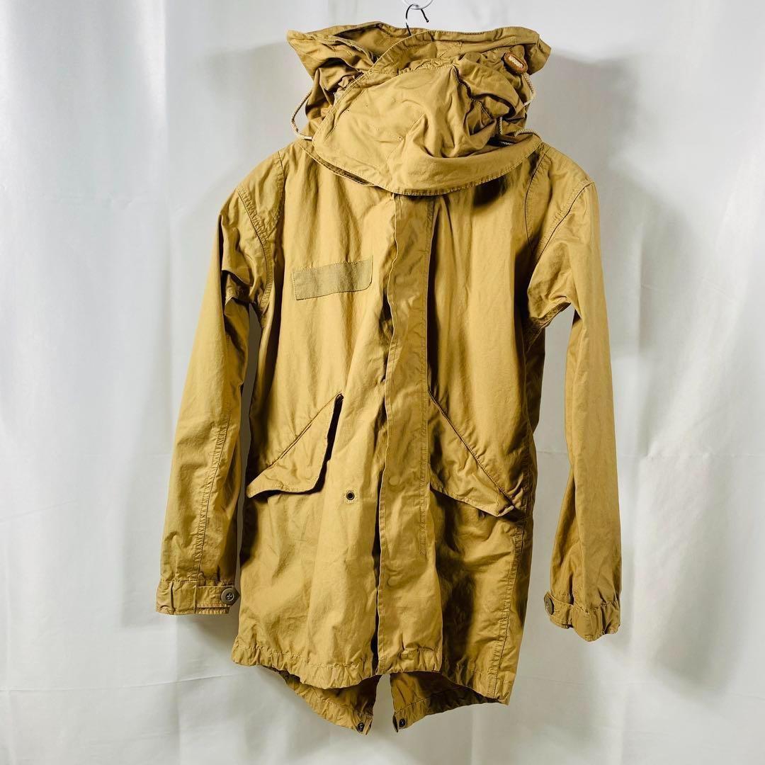 極美品】レキサミコットンフード脱着式2WAY薄手ミリタリージャケット