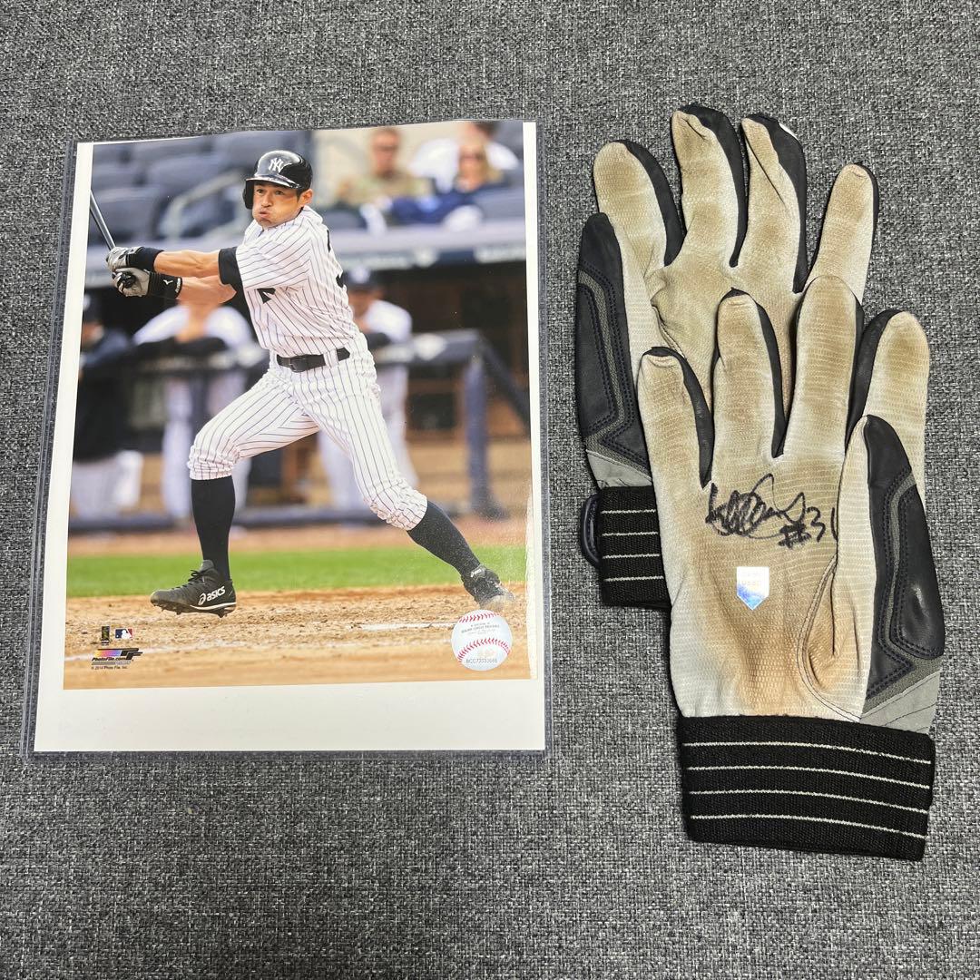 貴重 イチロー2014年実使用済バッティンググローブ直筆サイン 証明書