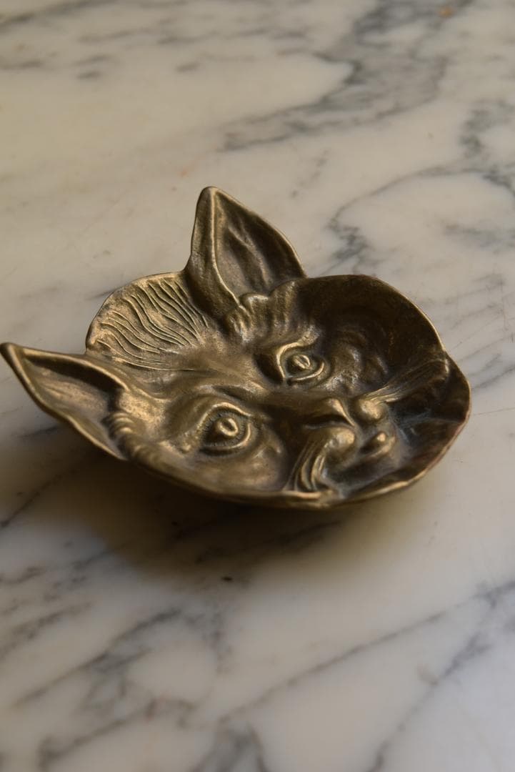 美品　猫トレイ　小皿 フランスアンティーク アスティエ　ネコブロンズ