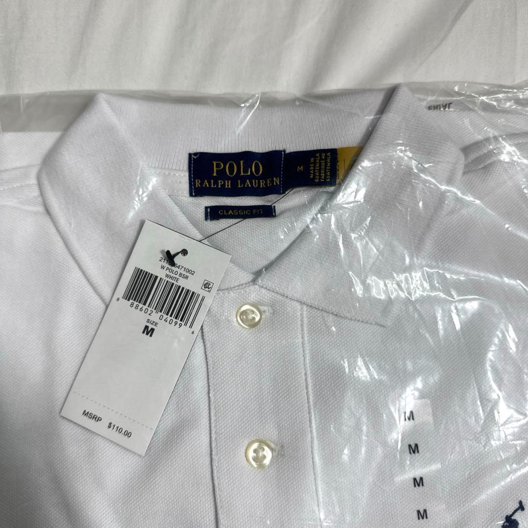 ポロ ラルフローレン ポロシャツ 新品 タグ付きクラシックフィット 白 M