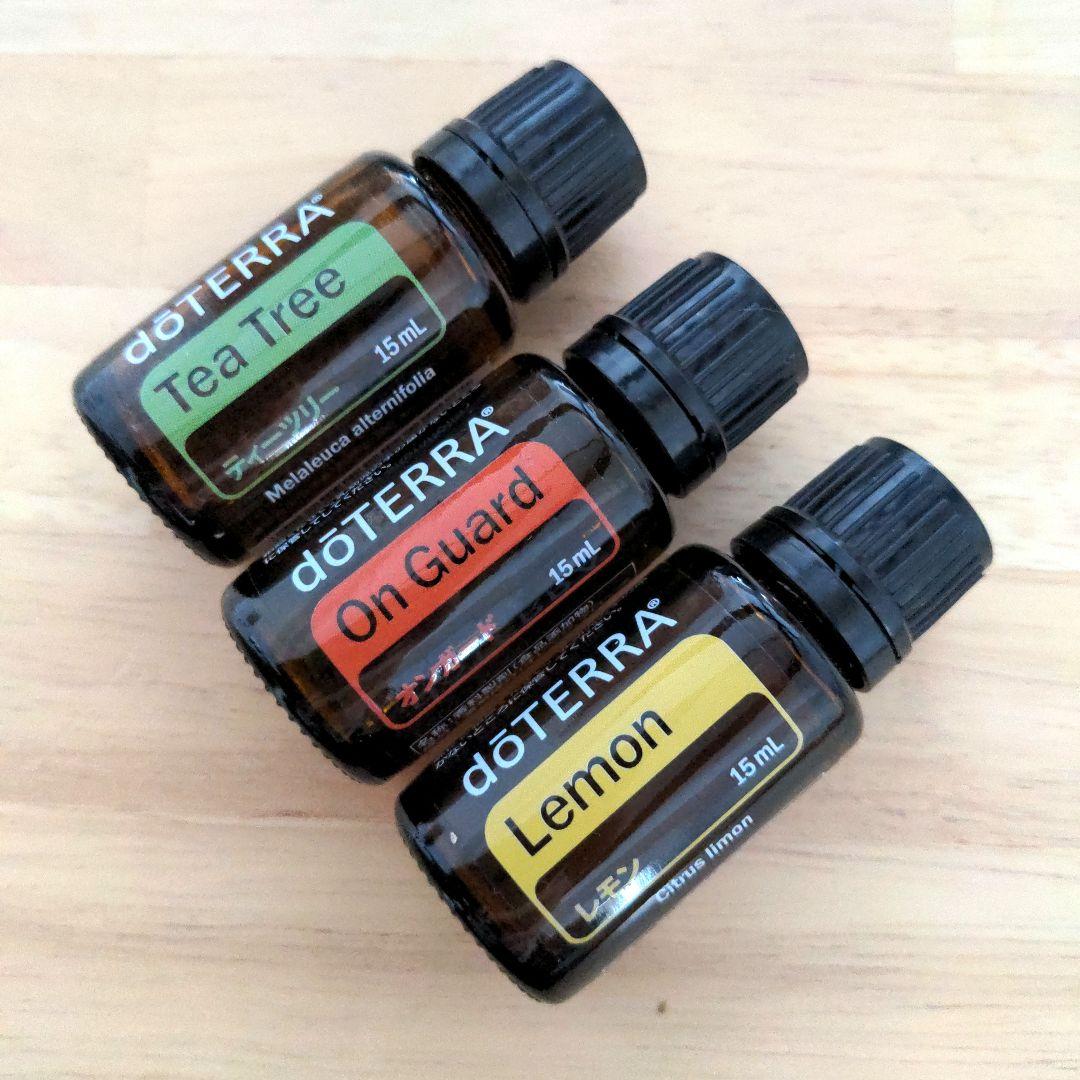 ドテラ　doTERRA　ティーツリー&オンガード&レモン15ml 　新品未開封