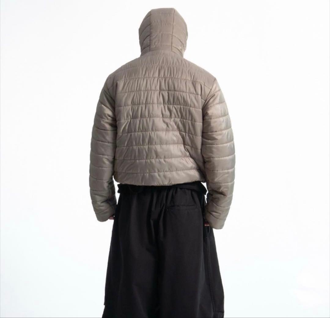 し*ー様 coln　フード付きグレーショートダウンジャケット