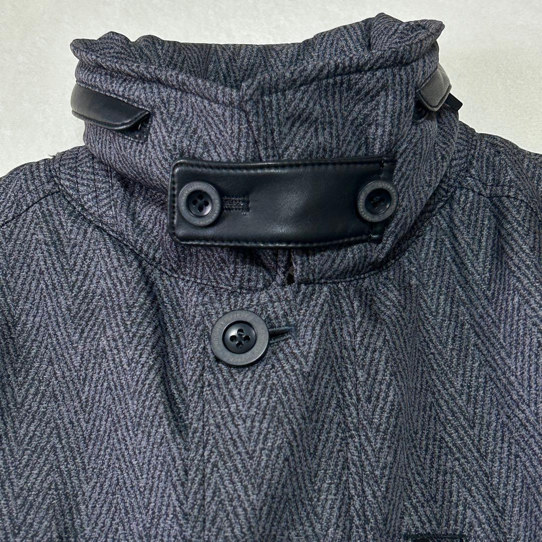 極美品ジョセフアブード ADSダウンライナー ヘリンボーン ステンカラーコートM