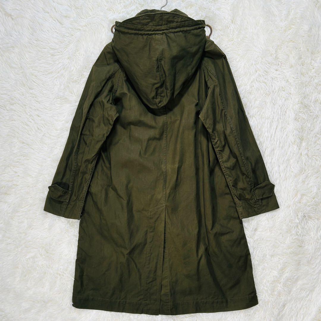 45R ミリタリーコート モッズコート フード 現行タグ 比翼 刺繍 カーキ 1