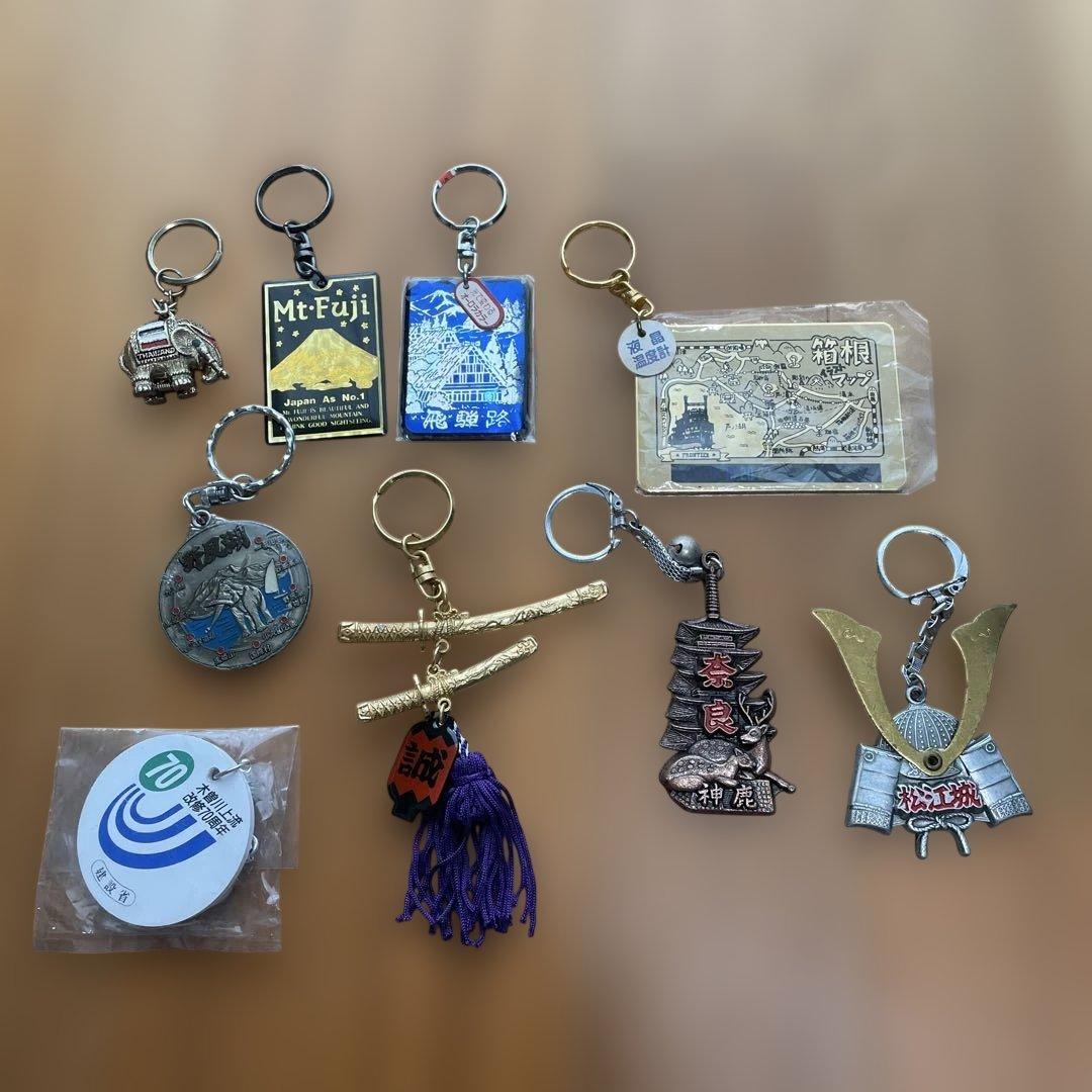 ご当地キーホルダー まとめ売り 液晶温度計 奈良 富士山 平成レトロ