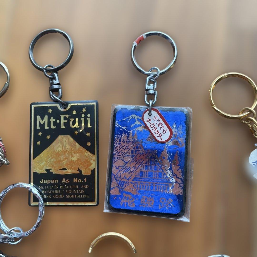 ご当地キーホルダー まとめ売り 液晶温度計 奈良 富士山 平成レトロ