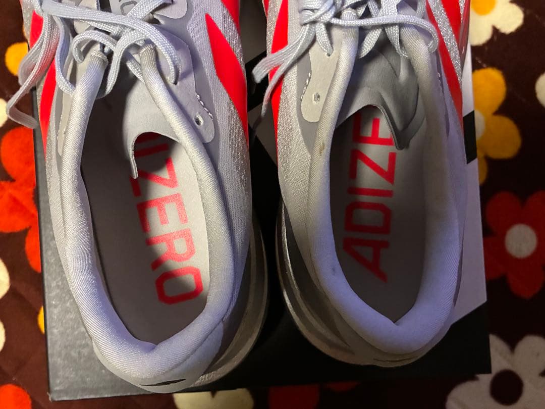 adidas adizero Evo SL シルバー/レッド　28.5cm