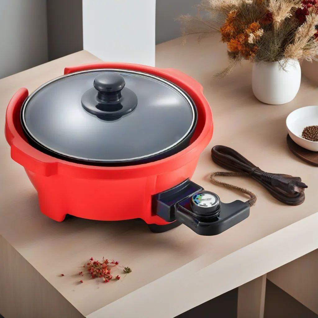 電気グリルパン21cm レッド RR53 | グリル鍋 1～3人用