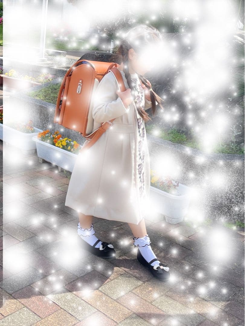 刺繍入りクリーム色ドレス　入学式