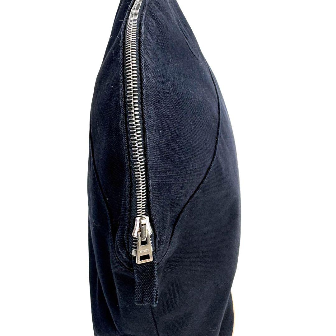 ✨希少✨HERMES エルメス 　ボリードポーチGM　ネイビーコットンキャンバス