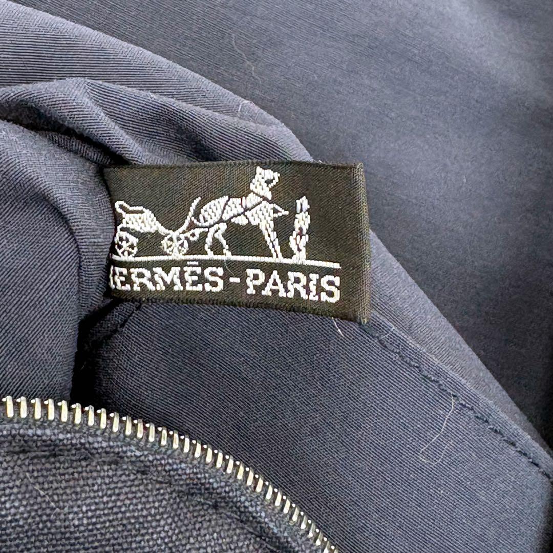 ✨希少✨HERMES エルメス 　ボリードポーチGM　ネイビーコットンキャンバス