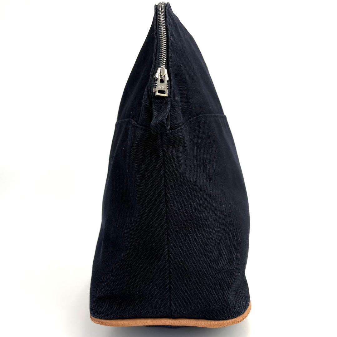 ✨希少✨HERMES エルメス 　ボリードポーチGM　ネイビーコットンキャンバス