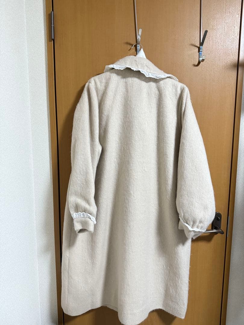 再度値下げしました！クティールとレトロ　コットンレースシャギーロングコート
