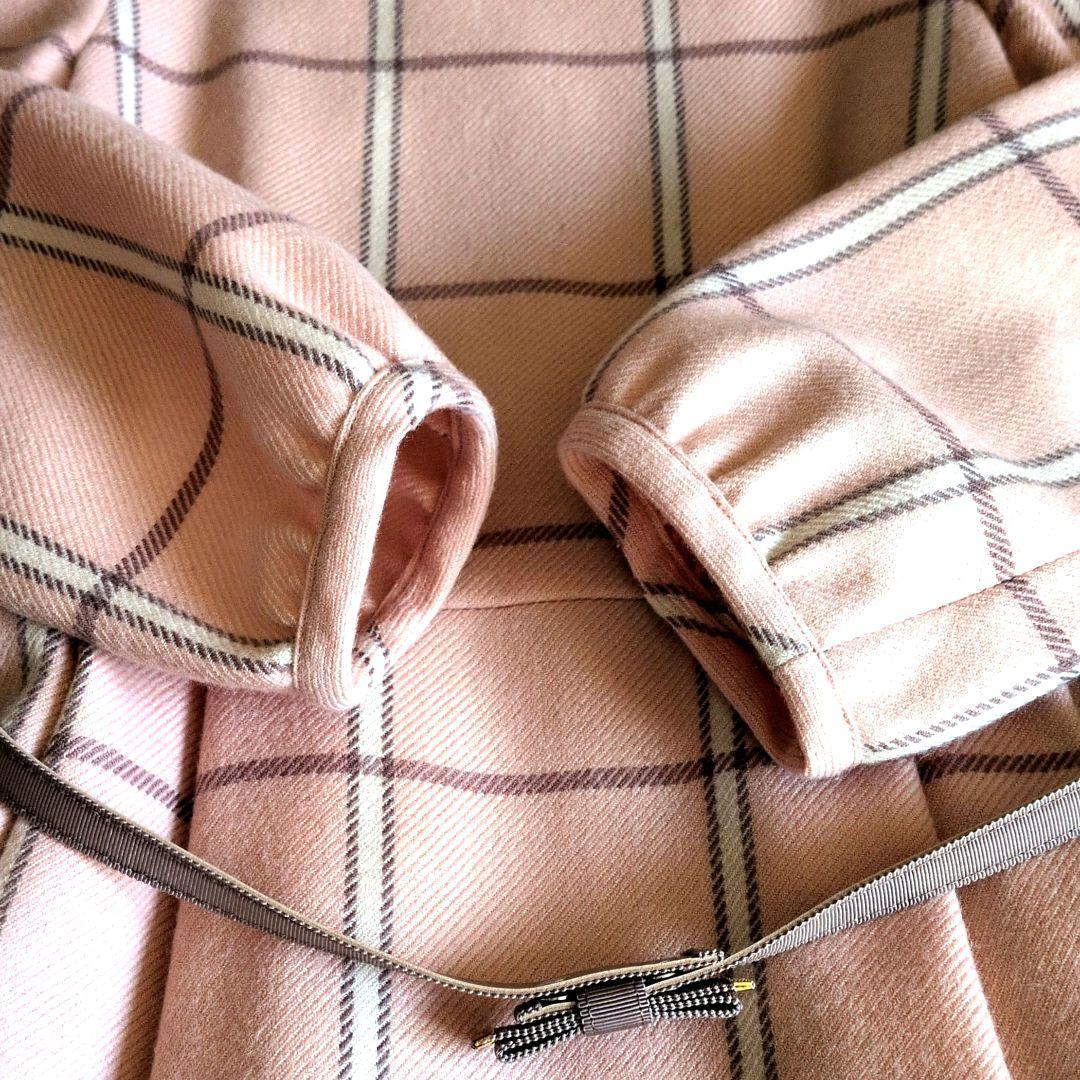 ✨可愛い✨ブルーレーベルクレストブリッジベルト付きウールワンピース38