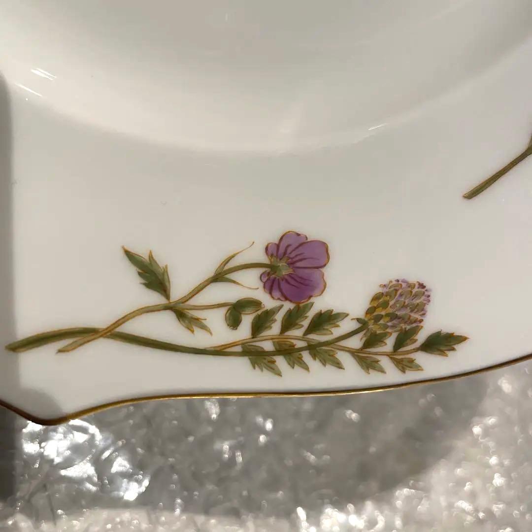 マイセン フローラ ヴェレンシュピールプレート19cm 2客ケーキ皿