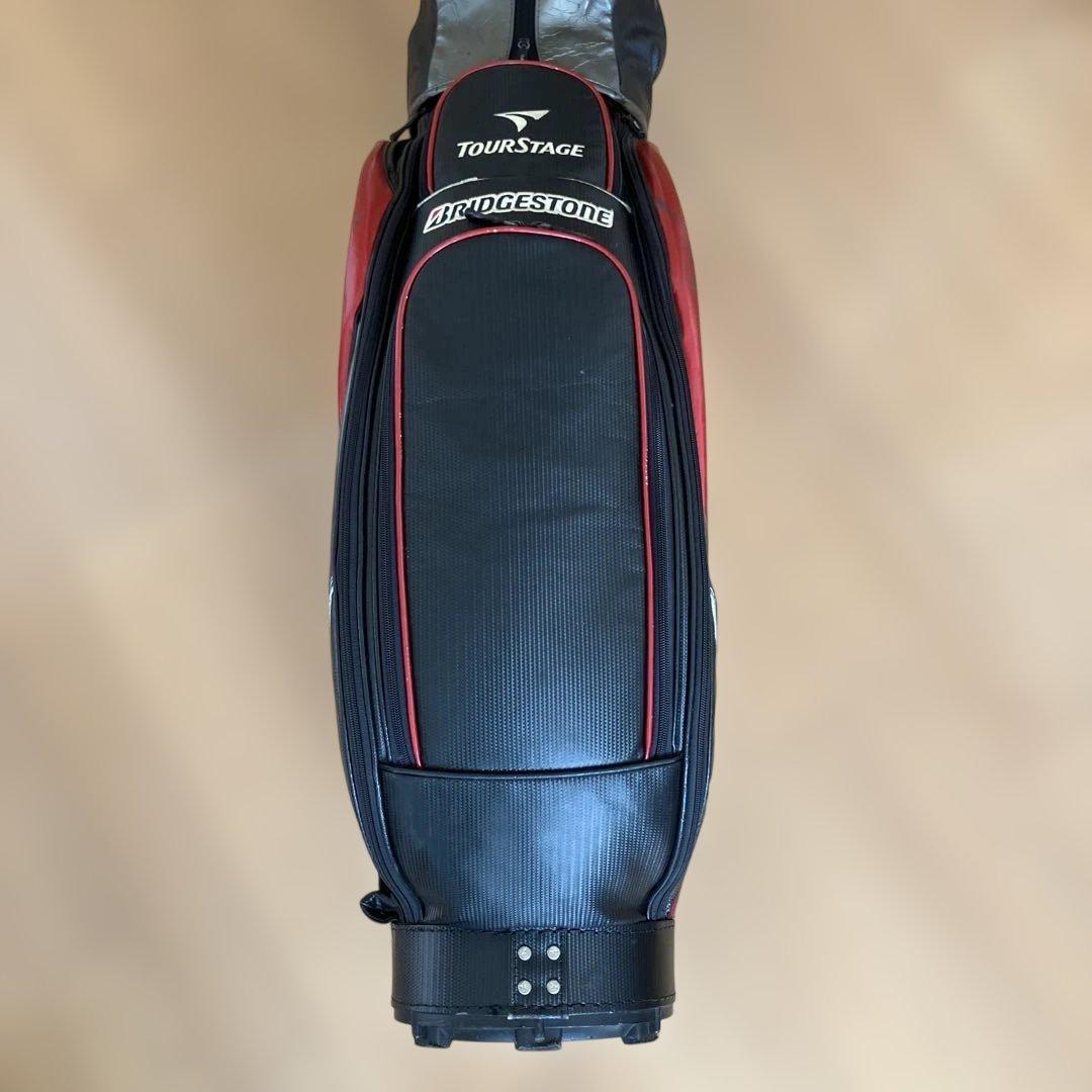 【希少】TOURSTAGE プロ仕様レプリカ　ゴルフバッグ 赤黒