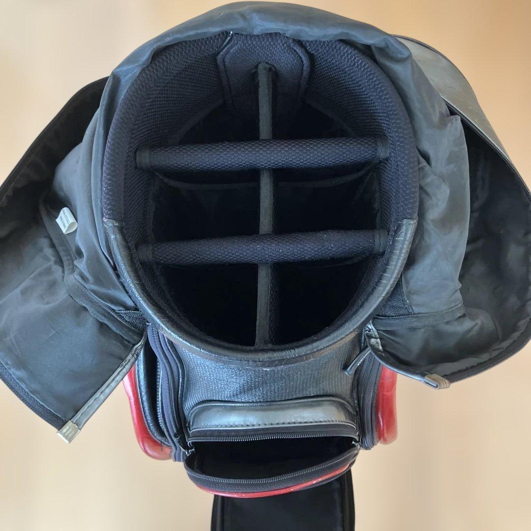 【希少】TOURSTAGE プロ仕様レプリカ　ゴルフバッグ 赤黒