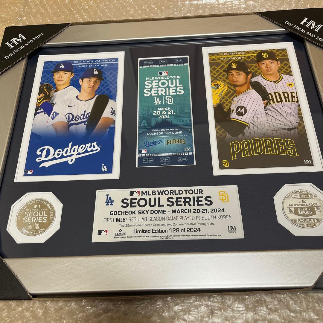 MLBワールドツアーの記念フォトミント　ドジャース対パドレス　大谷翔平