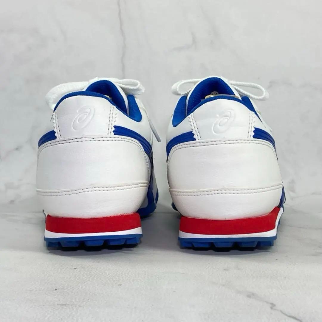 asics ゲルプレショットクラシック3 ゴルフシューズ 25㎝ 白/青/赤