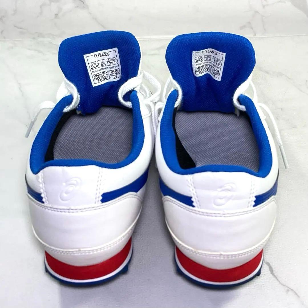 asics ゲルプレショットクラシック3 ゴルフシューズ 25㎝ 白/青/赤