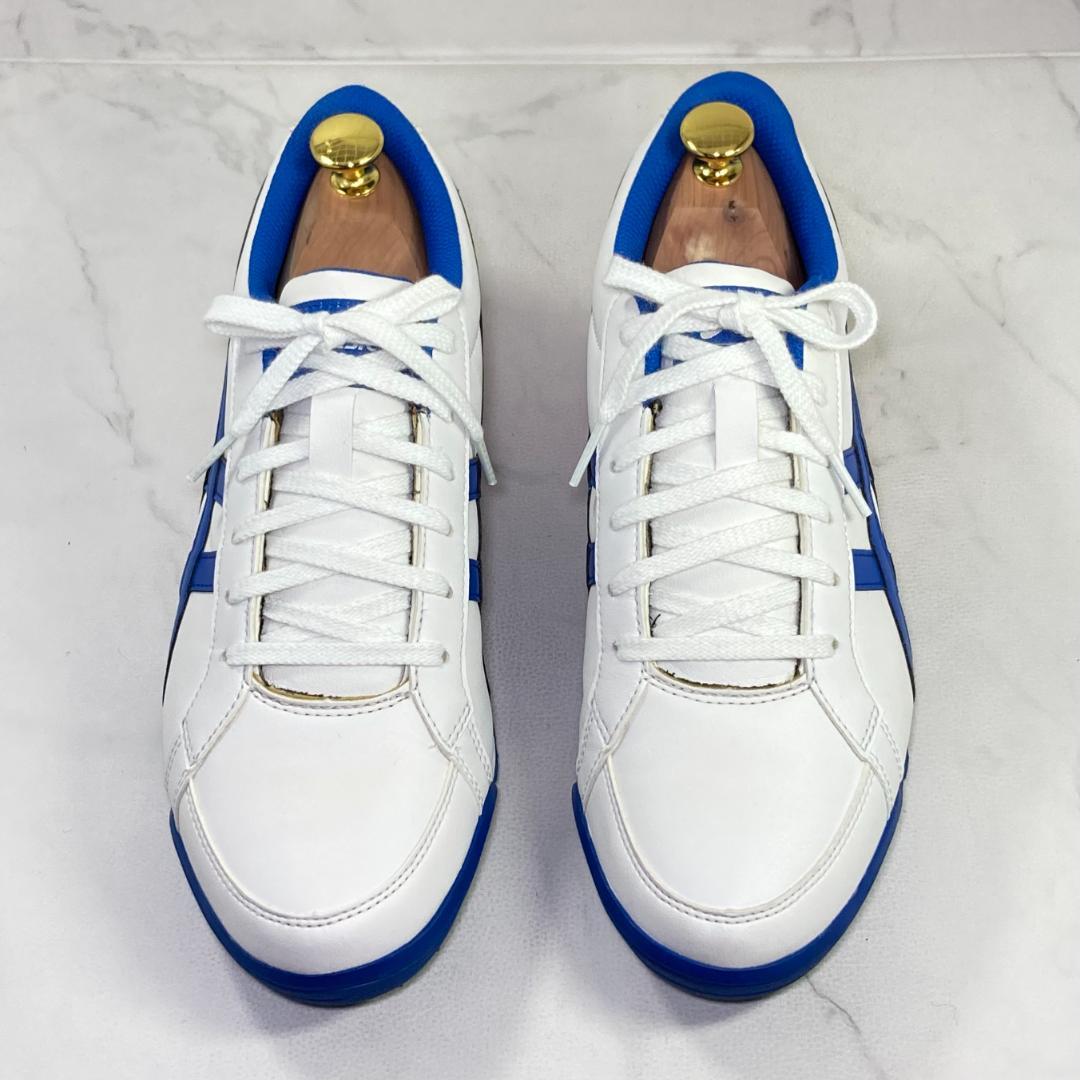 asics ゲルプレショットクラシック3 ゴルフシューズ 25㎝ 白/青/赤