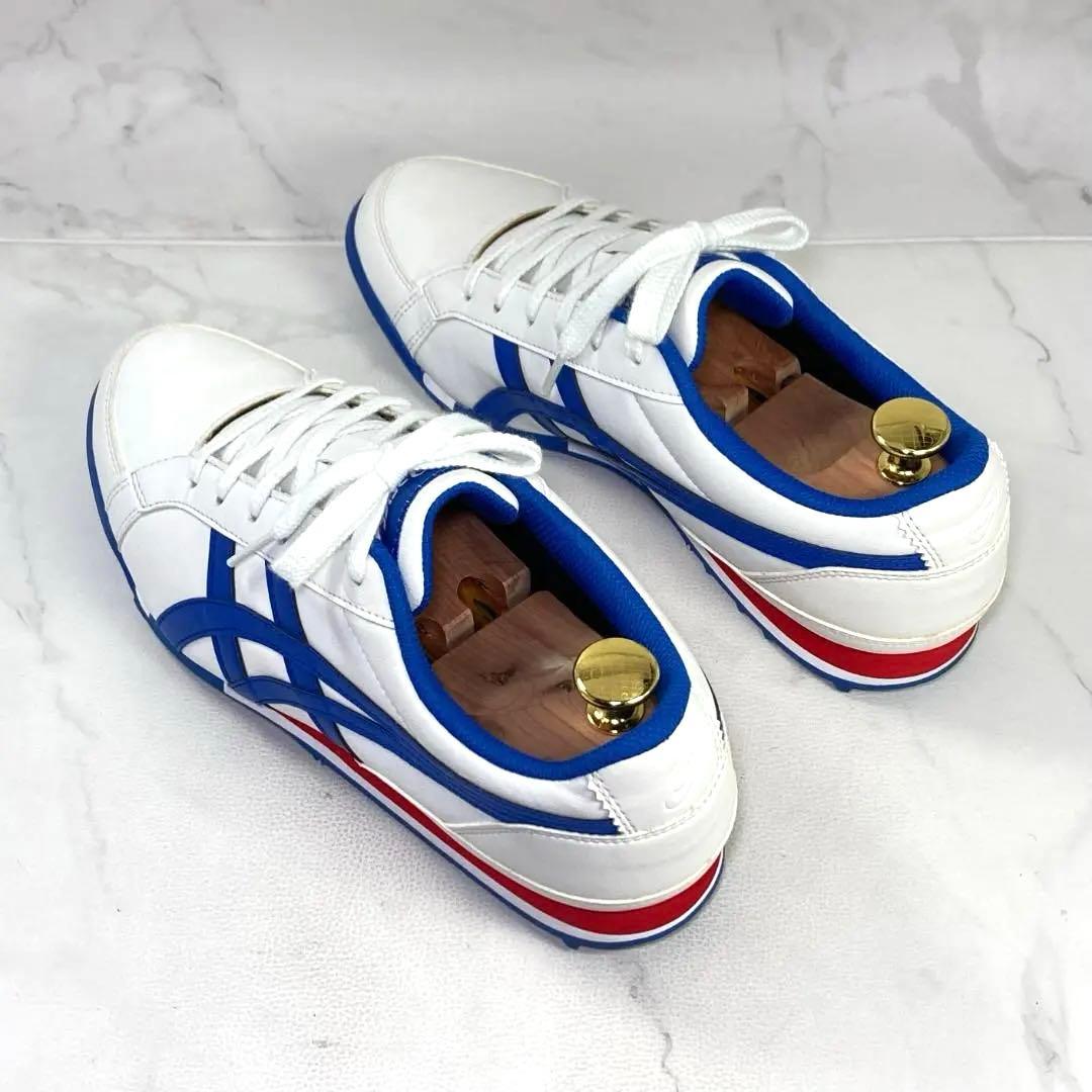 asics ゲルプレショットクラシック3 ゴルフシューズ 25㎝ 白/青/赤