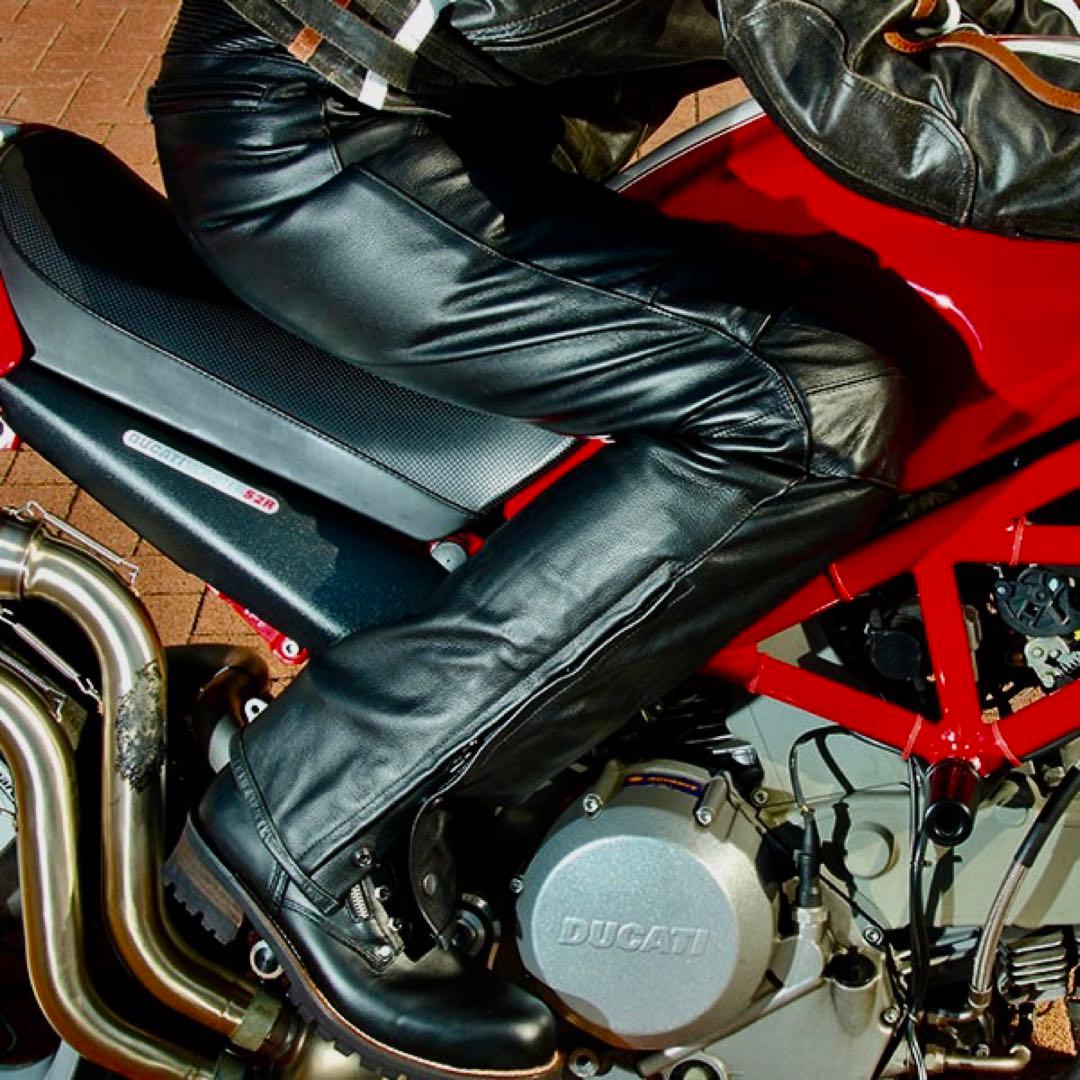 DEGNER ライディングレザーパンツ デグナー DP-15 牛革 革パンツ