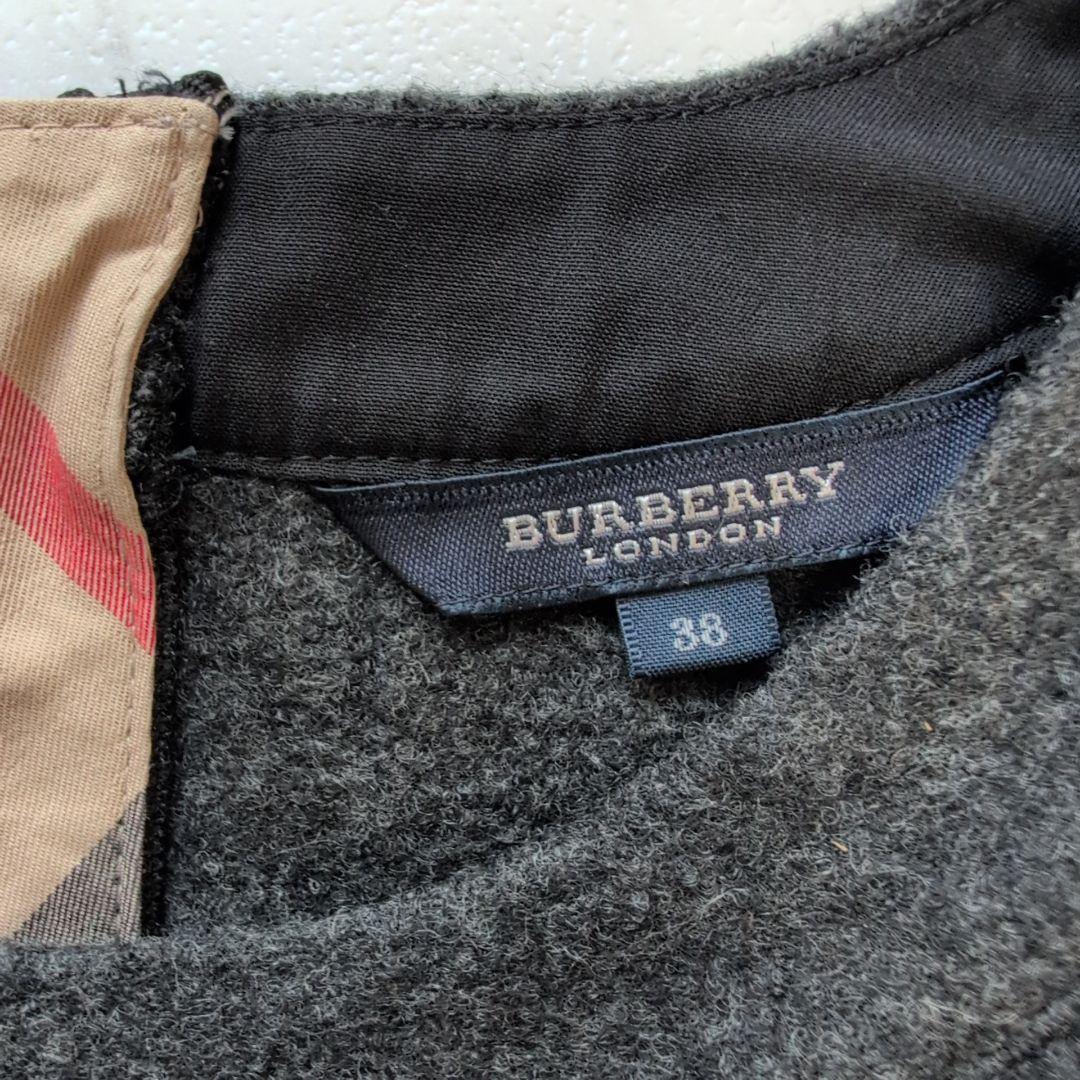 BURBERRY LONDON ワンピース 七分袖 ノバチェック 膝下スカート