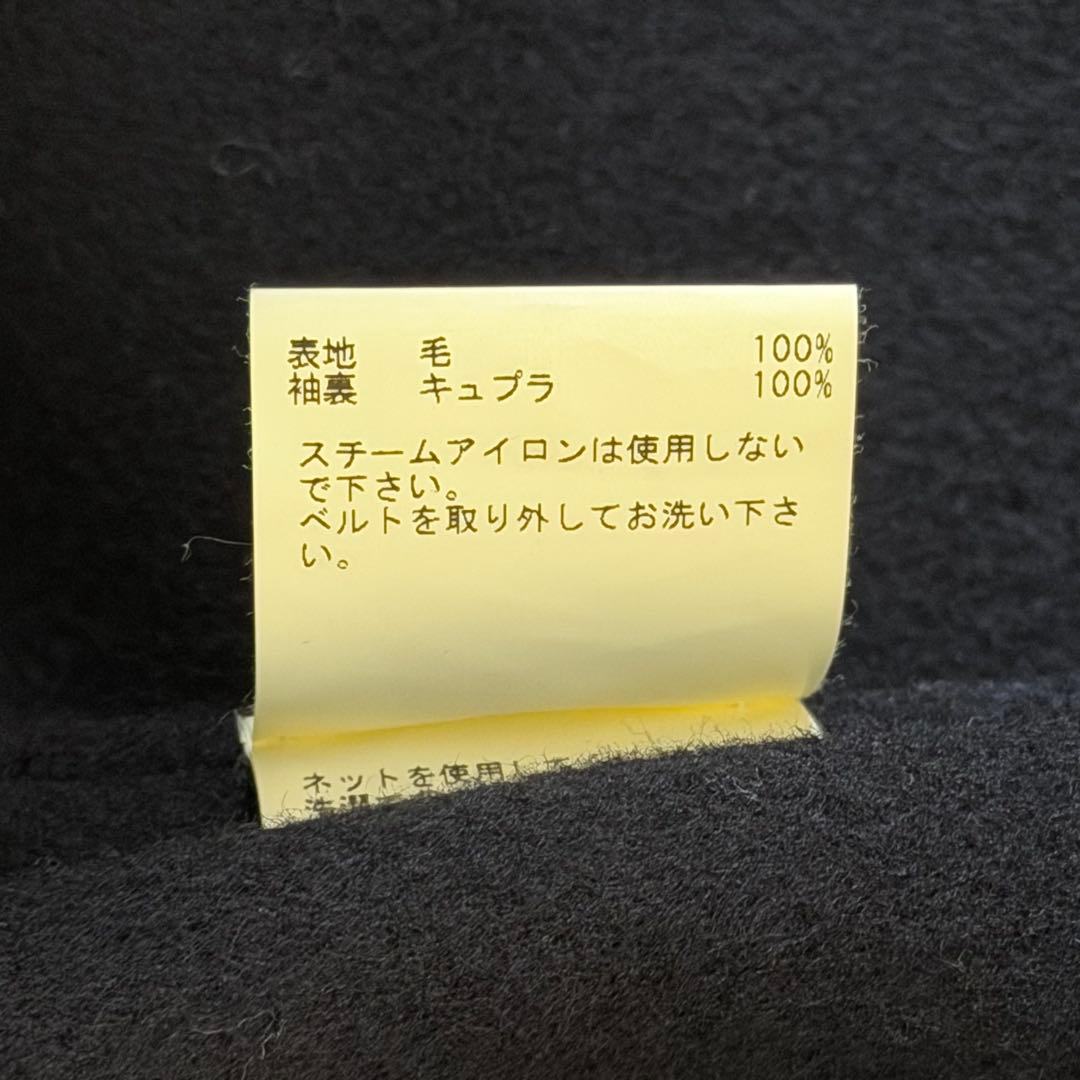 ☆極美品☆ANAYI アナイ　シャルムリバーフーデットコート　ネイビー　38M