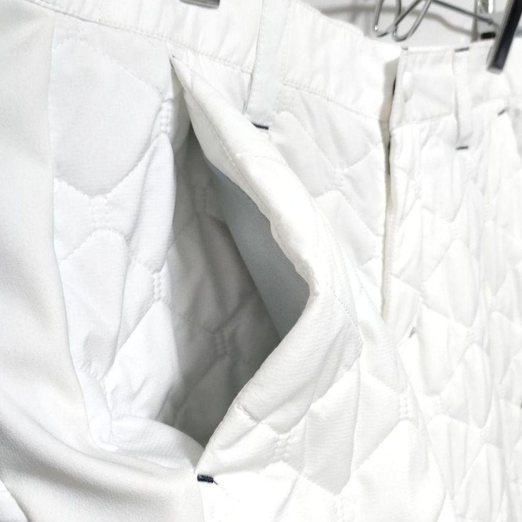 ☆オークリー☆ゴルフ☆キルティング☆防寒シェルパンツ☆ホワイト☆ストレッチ☆