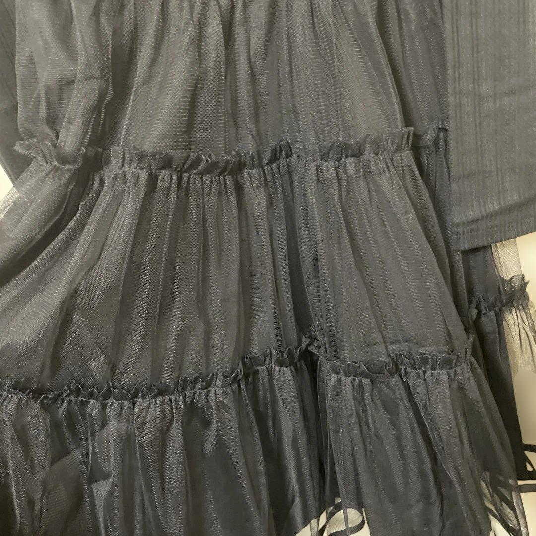 ANNA SUI mini♡猫チュールワンピース♡140