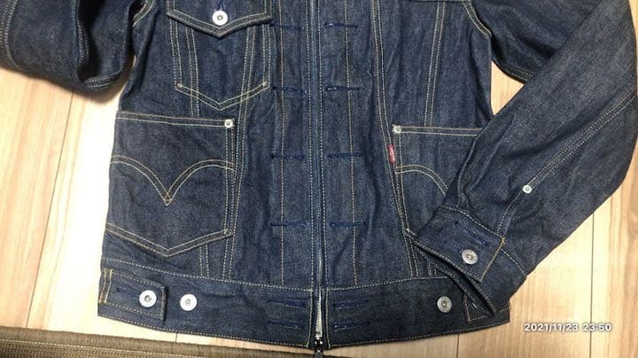 リーバイス ノーカラーデニムジャケット
