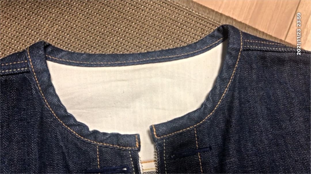 リーバイス ノーカラーデニムジャケット