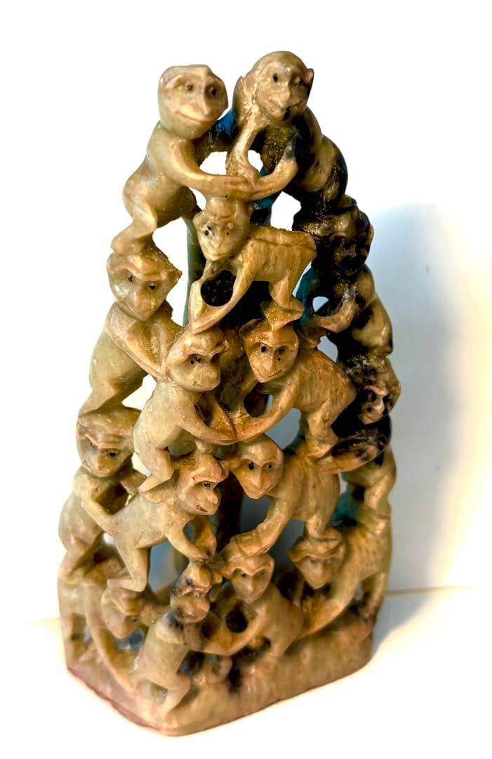 印材、遊印、篆刻、置物、書道、落款印：（猿一図柄）も木から落ちる