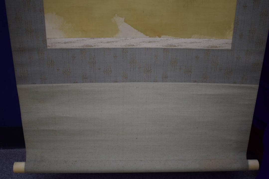 真作/菊池芳文/紅梅に雀図/紅梅に小禽図/桐共箱二重箱付/布袋屋掛軸HI-250