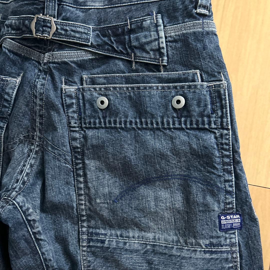 Gスターデニム枚数限定！ダークブルーパッチワークデニムパンツの通販