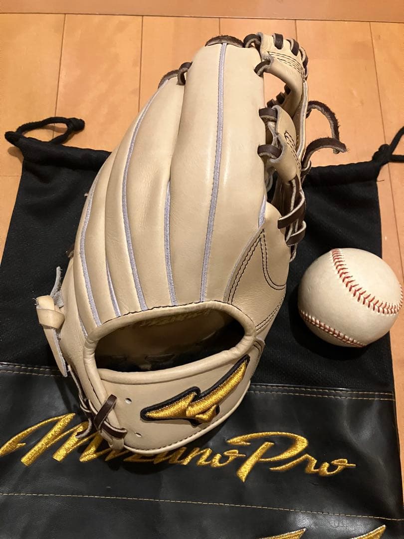 MizunoPro 硬式グローブ ベージュ波賀（Haga）即戦力