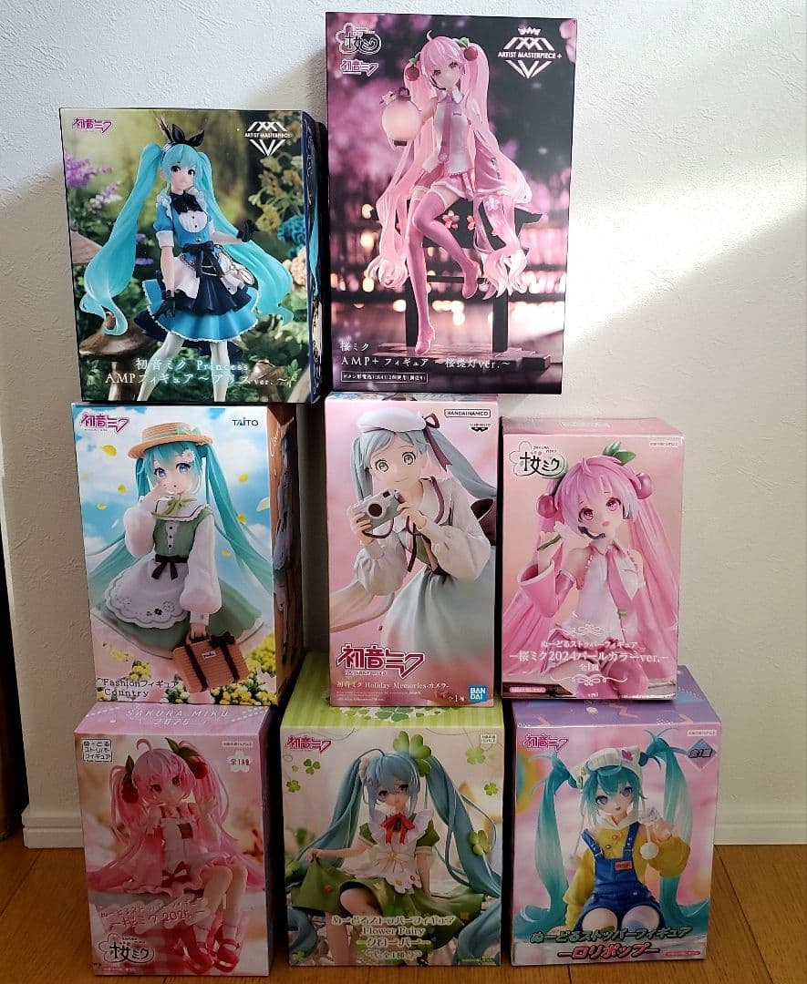 【未開封】 初音ミク　プライズフィギュア8個セットまとめ売り