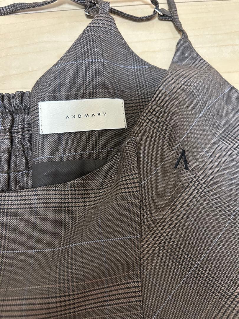 ANDMARY チェック柄 ミニワンピース