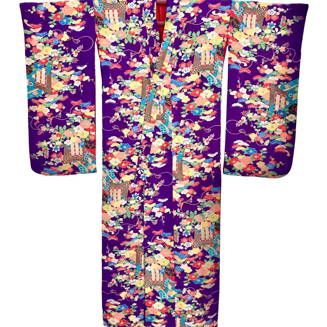 ☆レトロ ジュニア アンティーク着物 大正ロマン 袴 七五三 十三詣り NO2