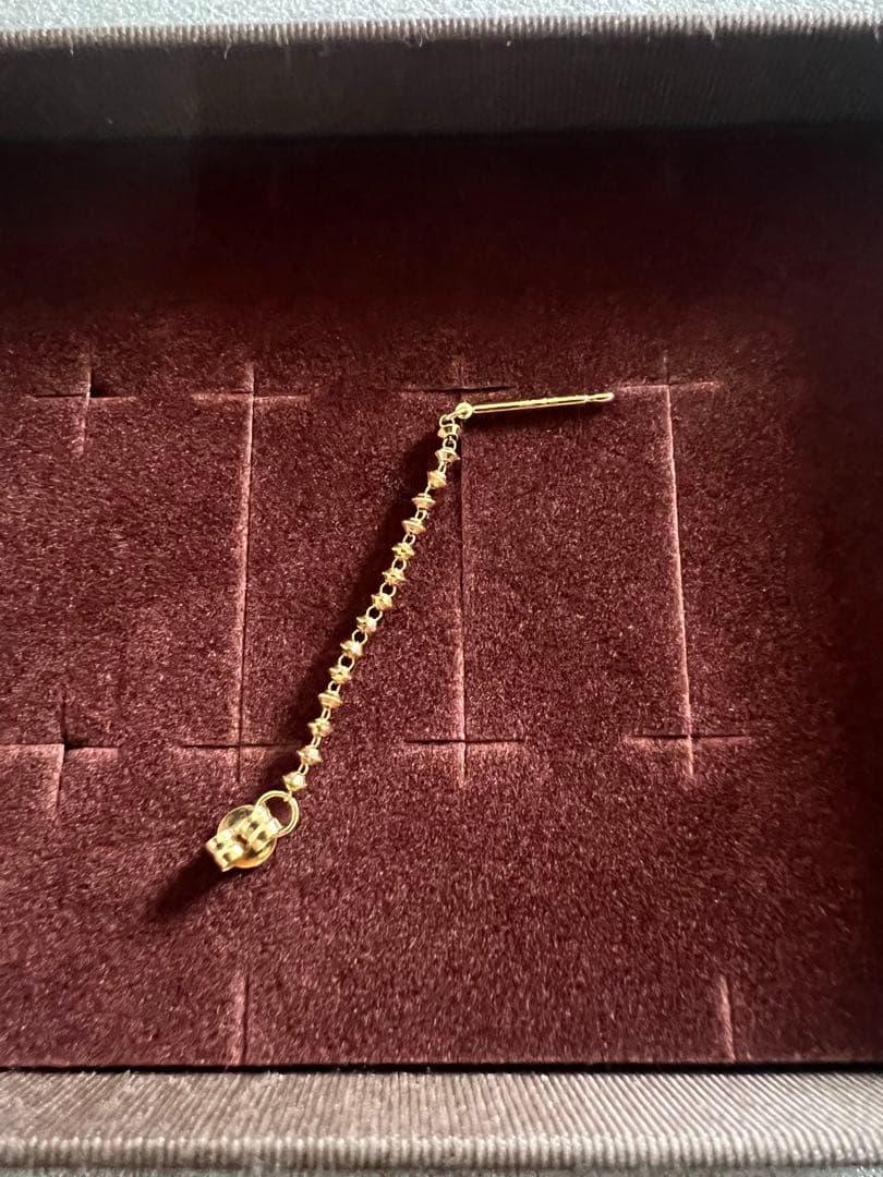 ete エテ グレイン フープ ピアス k18 片耳