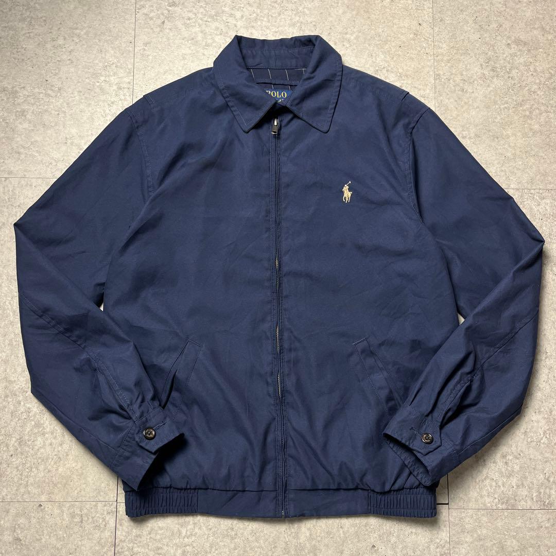 ポロ ラルフローレン スウィングトップ XS 短丈 ネイビー 刺繍ロゴ